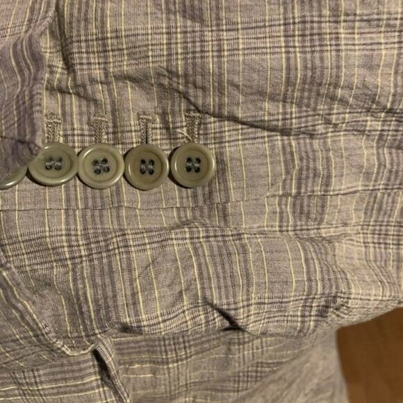 BCBG MaxAzria Plaid Blazer Jacket Career Business Tan Size Small - Picture 3 of 5